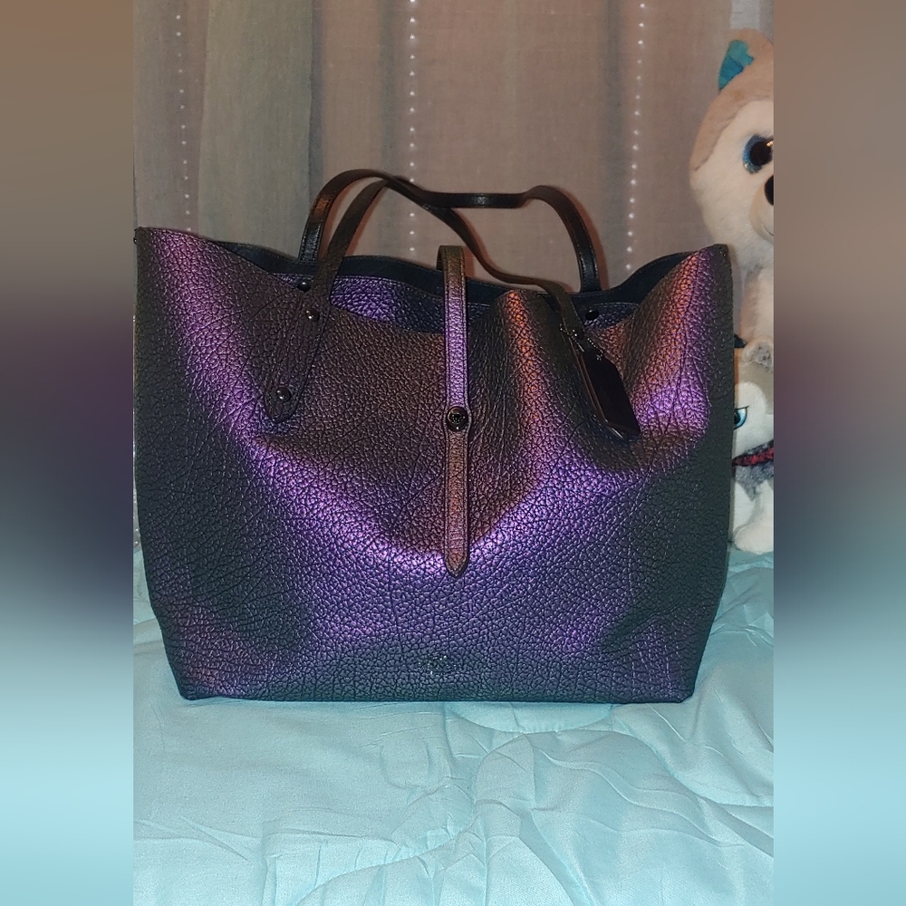 Coach hologram market tote